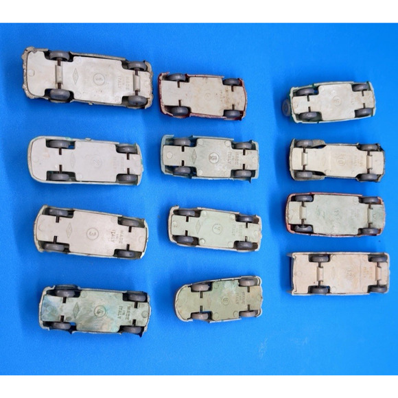 1950s INGAP Italy Set 12 Plastic cars,Various Models Numbered 1-12 Train Scenery - Picture 5 of 16